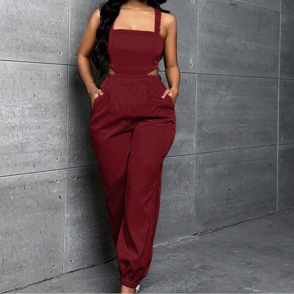 Burgundy Jumpsuit